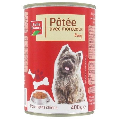 Patée morc. boeuf pt chien 1/2 400g