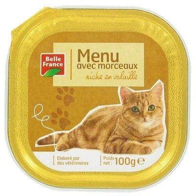 Menu chat volaille 100g