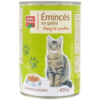 Emincé chat bœuf/carottes 400g