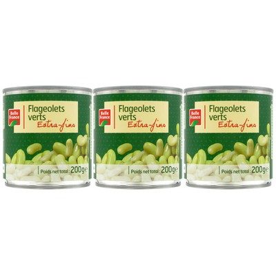 Flageolets verts Extra-fins 3x200g