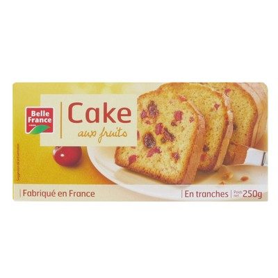 Cake aux fruits tranchés 250g