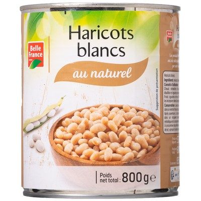 haricot blanc au naturel 4/4 800g