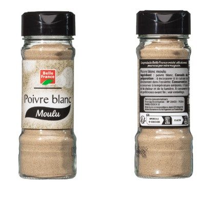 Poivre blanc moulu 50g