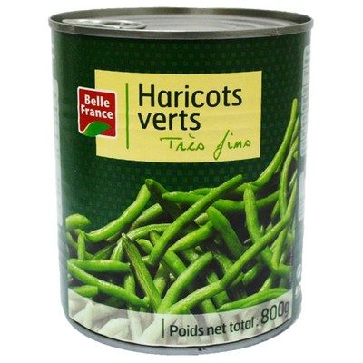 Haricot vert tr}s fin 4/4 800g UV	Pal