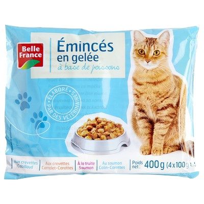 Bouchée chat poisson 4x100g