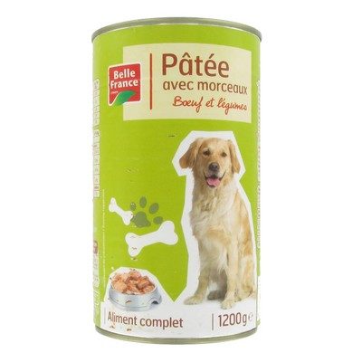 Pattée chien bœuf/légumes 1,2kg