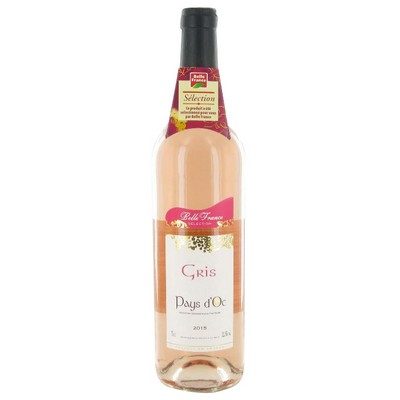 BELLE FRANCE Vin gris rosé pays oc 12.5° 75cl